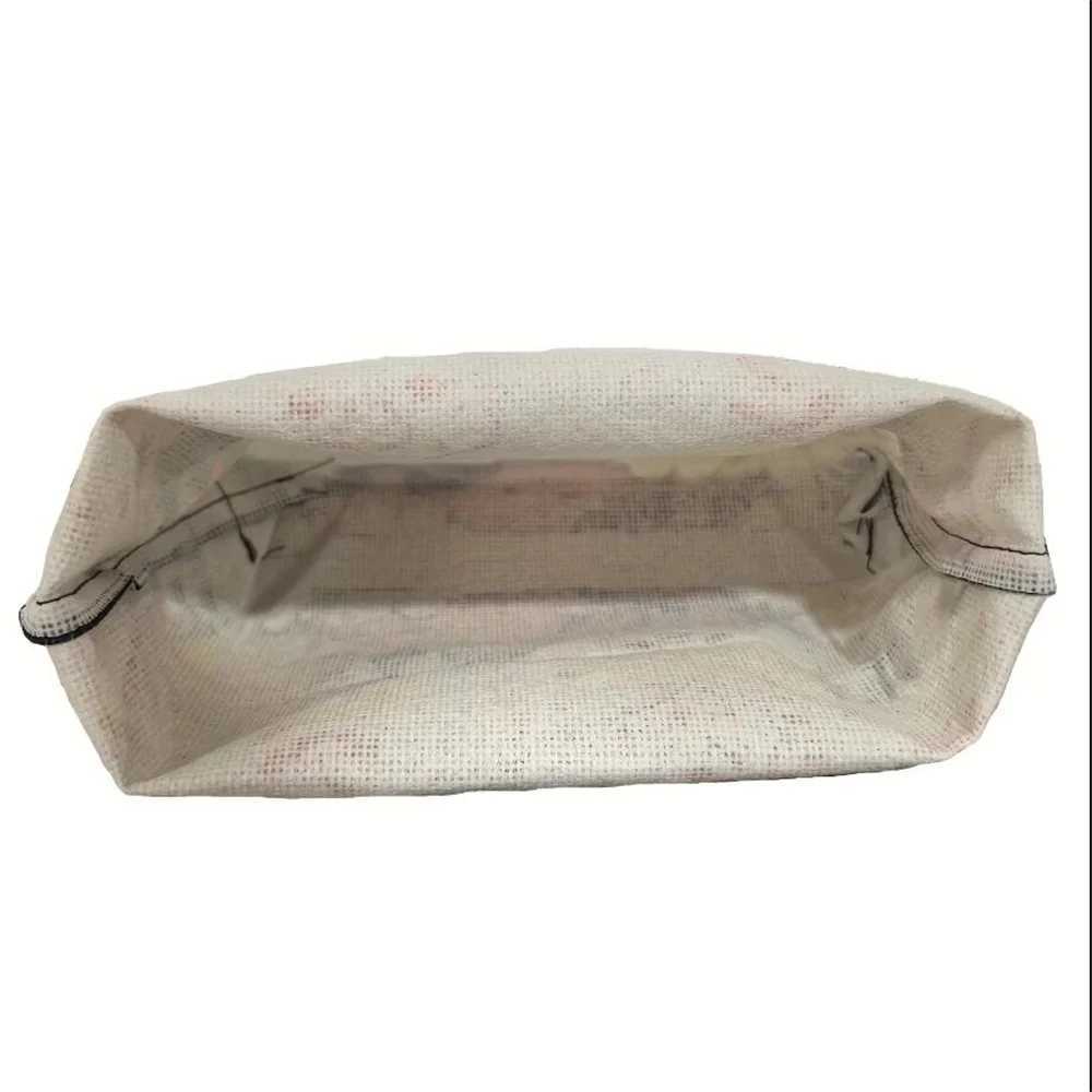 Lightweight Foldable Floral Bird Pattern Fabric Makeup Bag Zippered Cosmetic Pouch with Golden Background DesignW251021