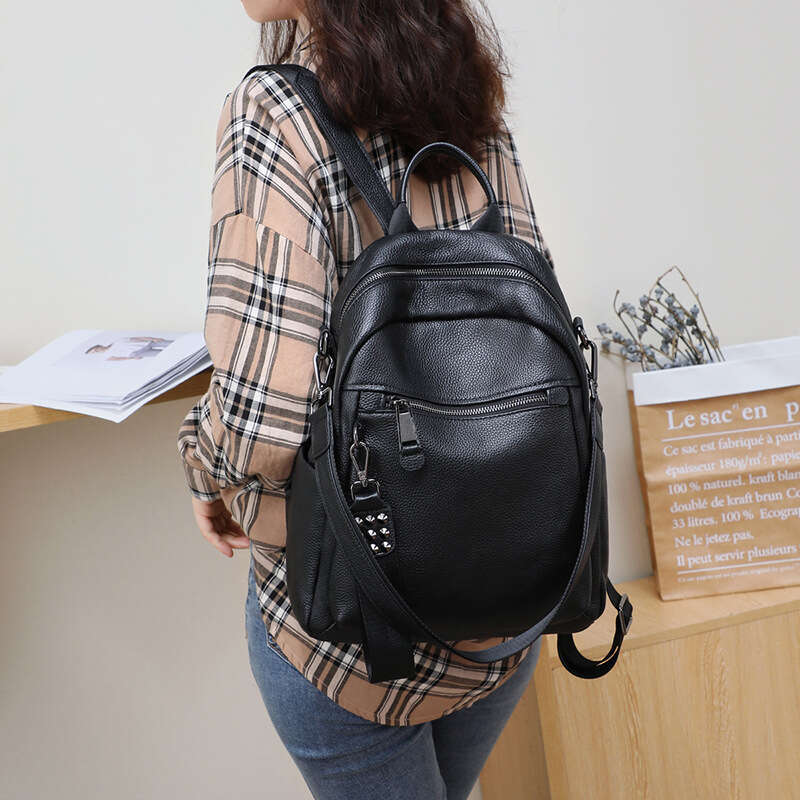 New Large Capacity Genuine Leather Women S Fashion Trendy School Backpack Bag High Quality