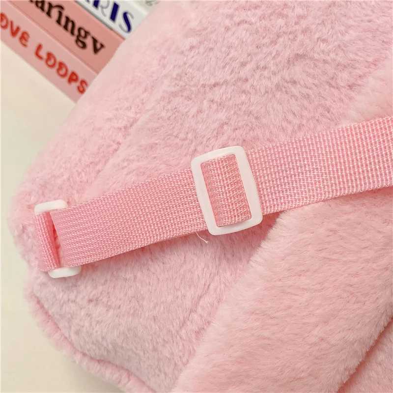 2025 New Classic Solid Color Plush Sweet Backpacks for Women High Quality Interior Zipper Pocket Large Capacity School BagsW251020