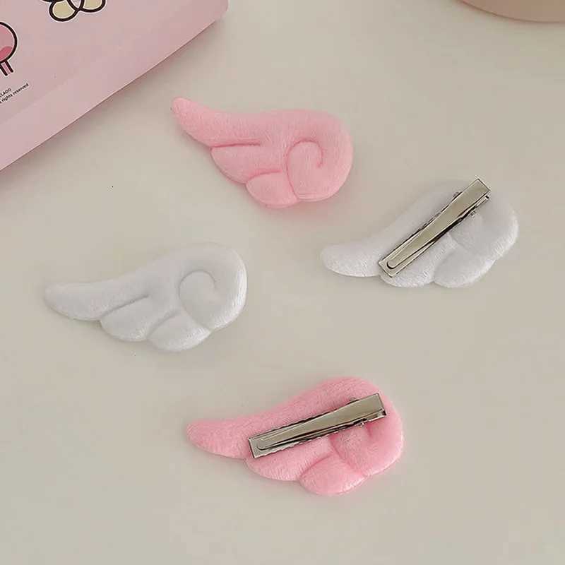 Angel Hair Clips Girls Kids Cartoon Plush Pins Barrette White Wing Hair Hoop Christmas Holiday Dress Up Hairpin AccessoriesW254021