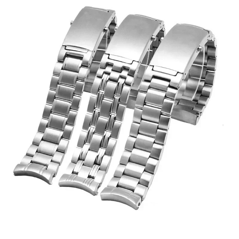 Solid steel watchband 18mm 20mm 22mm Silver Watch Band For omega strap 251016