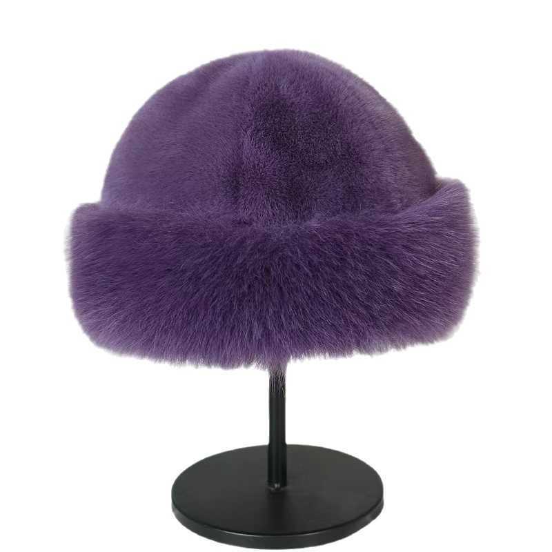 New Label Hat for Women Thickened and Warm for Autumn and Winter Ear Protection Imitation Mink Fur Plush H251020