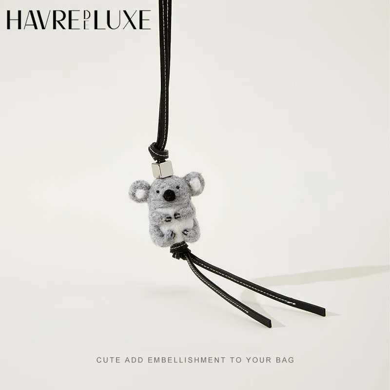 Advanced Animal Charm Wool Felt Handmade Koala Panda Rabbit Pig Deer Sheep Owl Animal Fruit Cute Doll Bags Accessories J251121