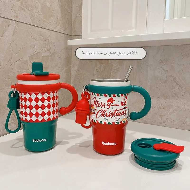 Portable Stainl Steel Coffee Insated g Large Capaci St Handle King Cup High Aesthetic Value for Girls Y251021