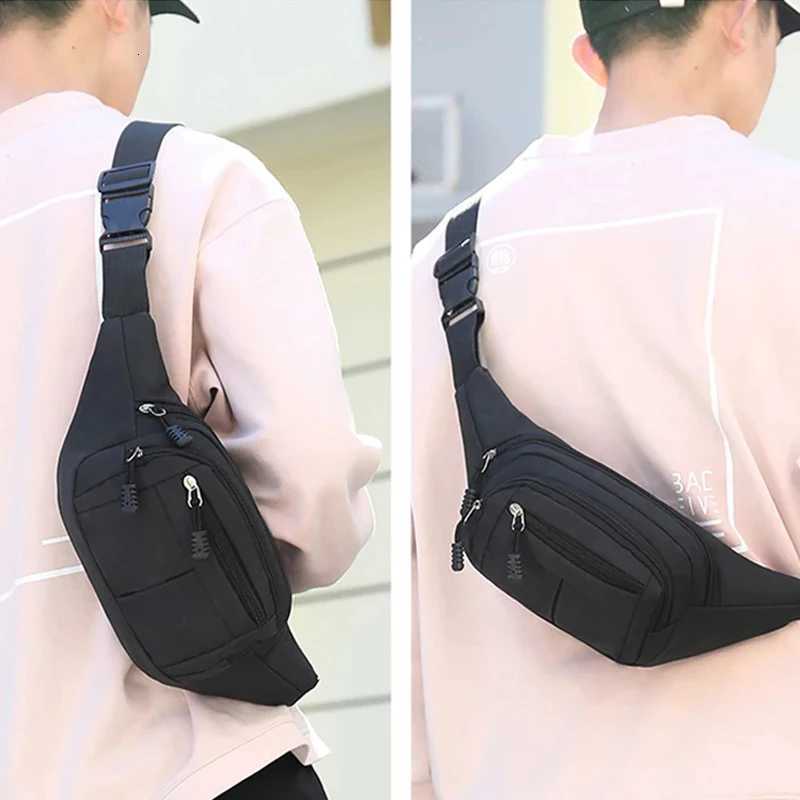 Unisex Solid Color Waist Bags LargeCapacity Shoulder Bag Outdoor Sports Travel Bag Multiple Pockets Coin Phone Key Storage Bag Z251021