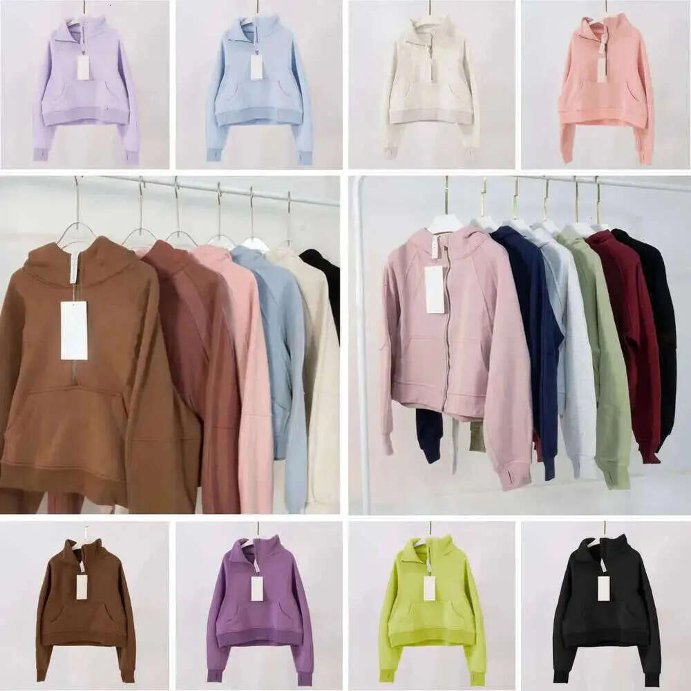 Oversize Yoga Scuba Hoodie Jacket Sweater Luluity lemonism Workout Designer Sport scuba hoodie Coat Sets Sweatshirt Gym Sharkion Warm