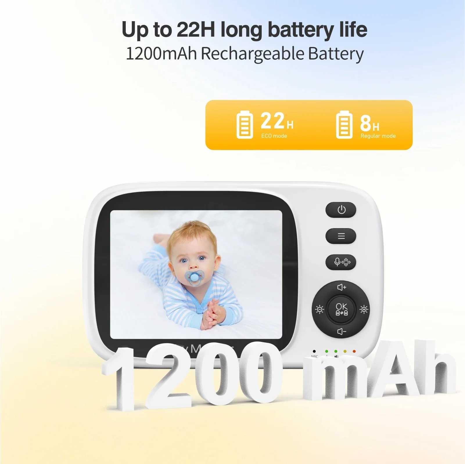 MC632APTZ 32 2x Zoom Baby Monitor Night Vision Music Temperature Detection TwoWay Intercom Baby Monitor 1200 MAh Battery J251121
