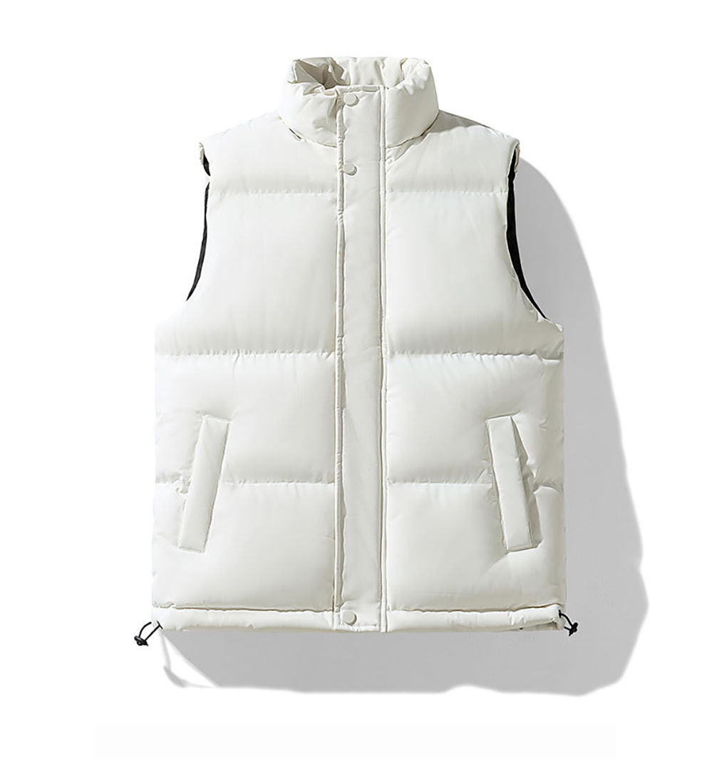 Men's Vests Men Outdoor Adding Cotton To Keep Warm Man Stand Collar Waistcoat Vest Winter Windproof Casual Sleeveless Coat
