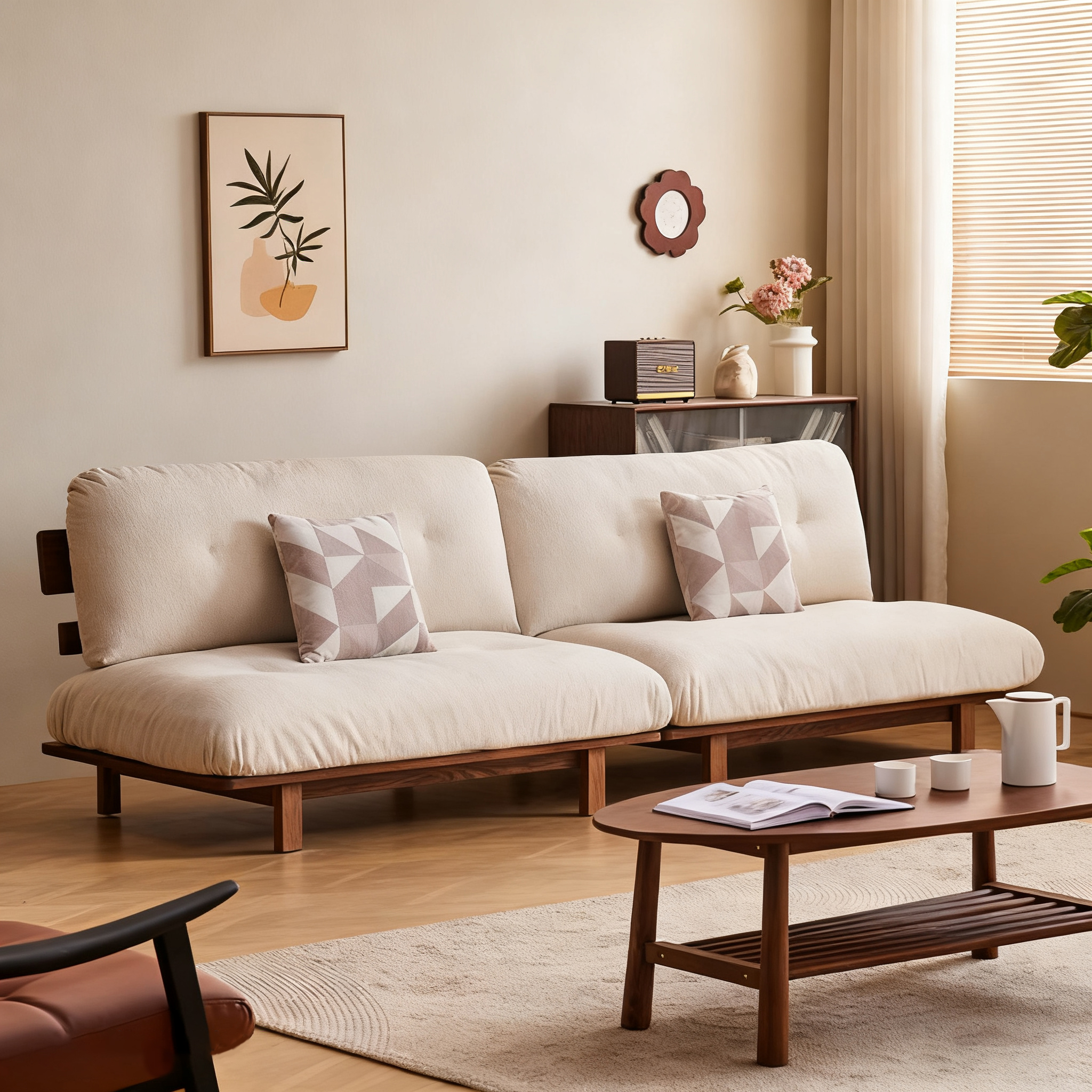 Contemporary Sofas with Durable Hardwood Frame by North America