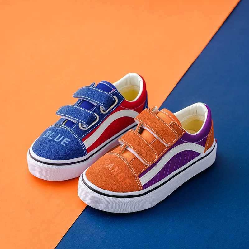 2125 opoee Spring and Autumn New Childrens Colored Canvas Shoes Boys and Girls Board Shoes Korean Version Breathable Children W251021