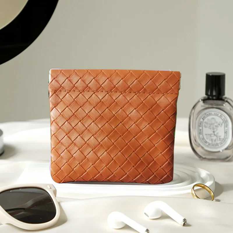 Makeup bag spring leaf portable lipstick headphone PU sunglasses storage bag mini coin purseW251021