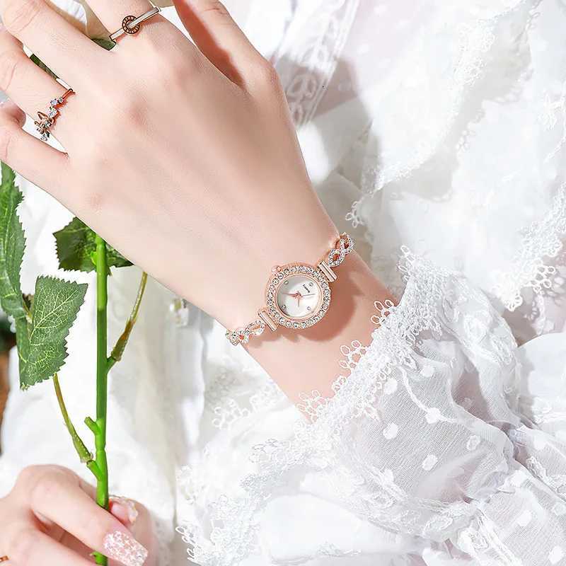 Luxury Rhinestone Women es Fashion Ladies Bracelet Quartz Wrist Reloj Mujer Girls Clock GiftXJ251021
