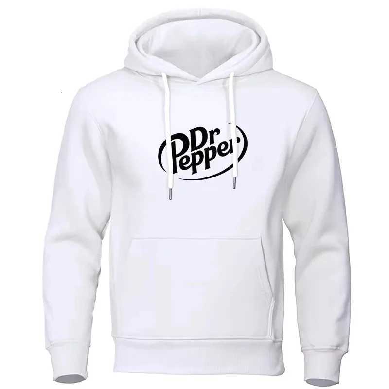 Autumn Warm Dr Pepper Letter Printed Hoodies Street Men Fashion Fleece Sweatshirts Casual Unisex Pullover Tops W251021