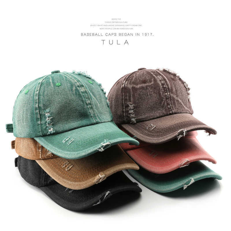 Womens Unique Washed Distressed Solid Color Baseball Cap Outdoor Mens Travel Warm Sunshade Baseball Cap H251020