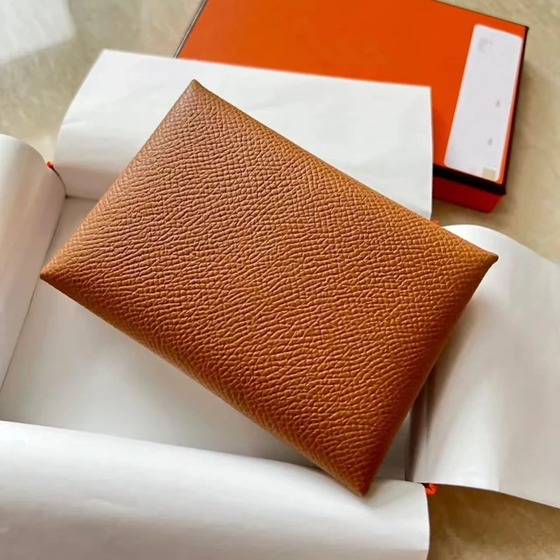 Genuine Leather Busin Card Holder Wallet Palm Pattern Top Layer Cowhide ex ID Card Holder Coin Purse Korean Sle 251013