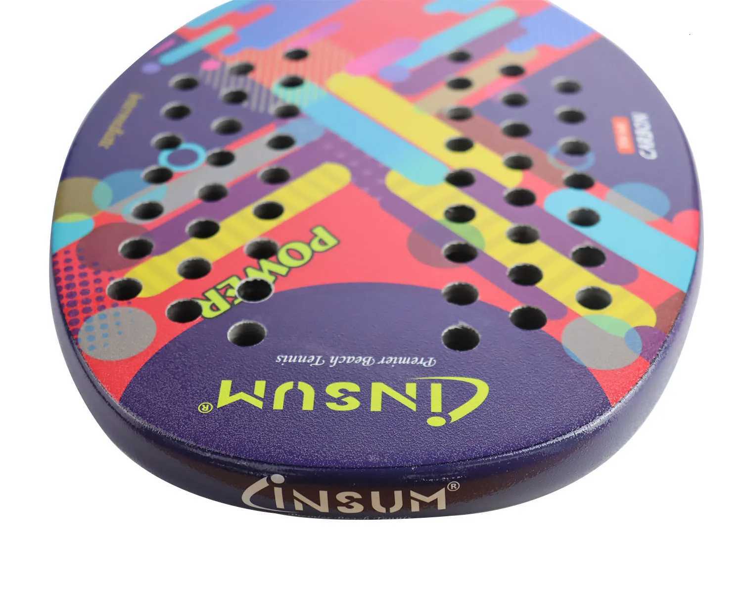 INSUM Full CarbonKevlar Beach Tennis Racket with EVA Soft Memory Foam Core Anole Racket Beach Tennis W251021