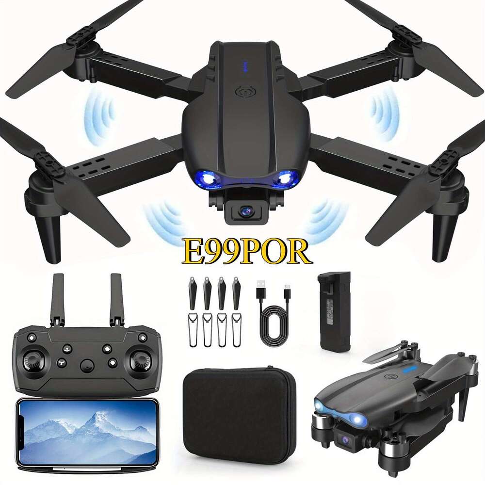 2025 New Professional RC Foldable Drone With Dual HD Camera, Wifi Mobile App Control, Easy To Operate, 500M Range, Beginner-Friendly, Perfect For Hall
