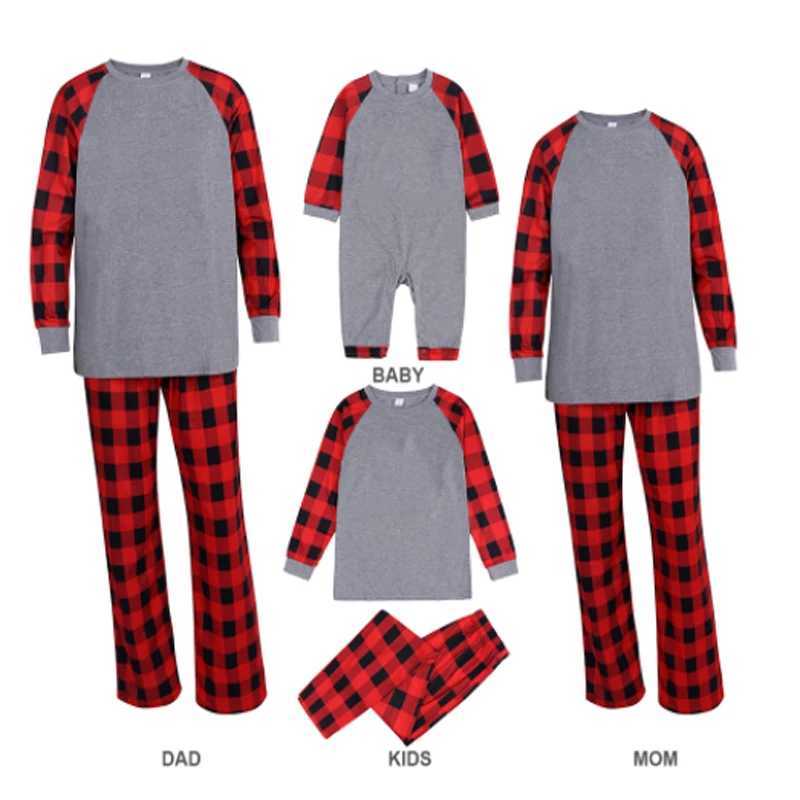 New Christmas Pyjamas Family Matching Long Sleeve TopPants Sets Cotton Deer Outfits Clothes Merry Christmas Tree Printed Suits L251021OU5Y