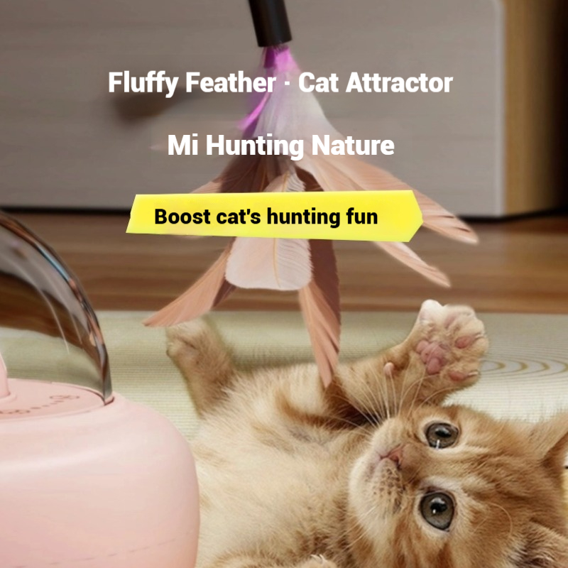 Smart Cat Toy: Self-Entertaining Feather Toy for Lazy Cat Owners