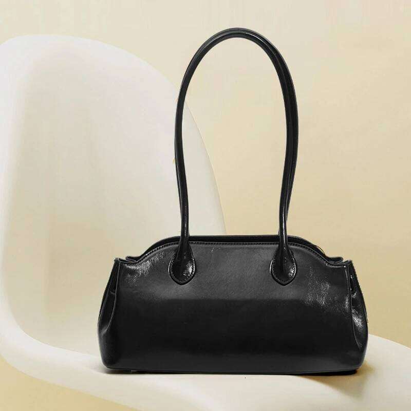 Genuine Leather Underarm Summer New Niche Design Soft Top Layer Cowhide Vintage Tote Bag Fashionable Ladies Handbag 251021