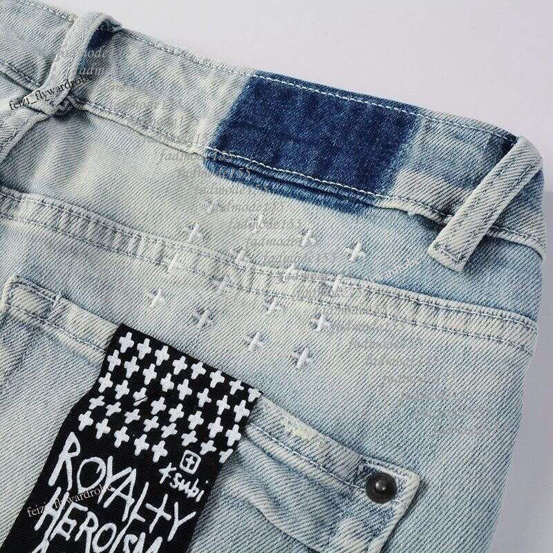 Designer Ksubi Jeans For Rip Denim Biker Grey Paint Pant Bone Skintight Denim Trend fashions woman Denim quality Ksubi womens designer jeans Jean Denim Shorts 74 55