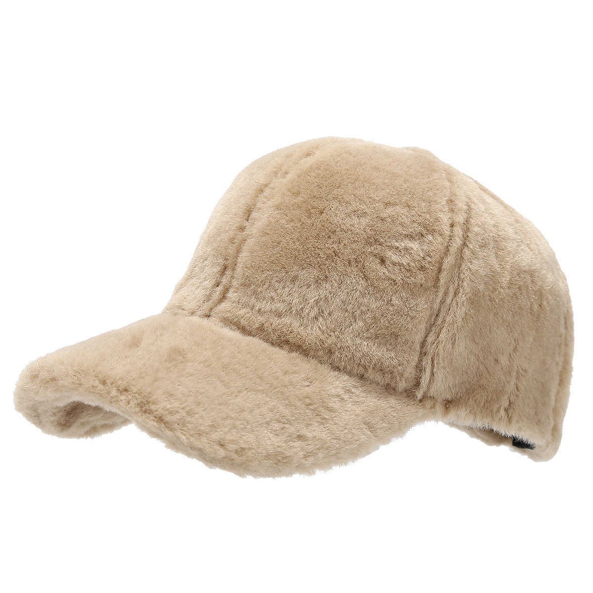 Winter Simple Solid Color Thickened Duckbill Cap Women Plush Coldproof Casual Baseball Cap Men Outdoor Sunshade Hat H251020 AKKB