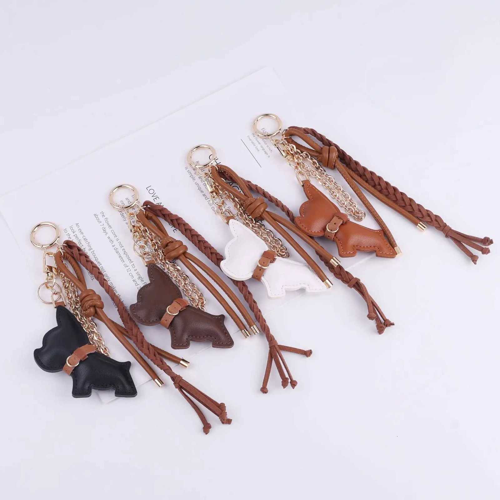 Key Chain Dog Puppy Leather Keychain Key Holder Keychains Bolsos De Mujer Trinkets W251021