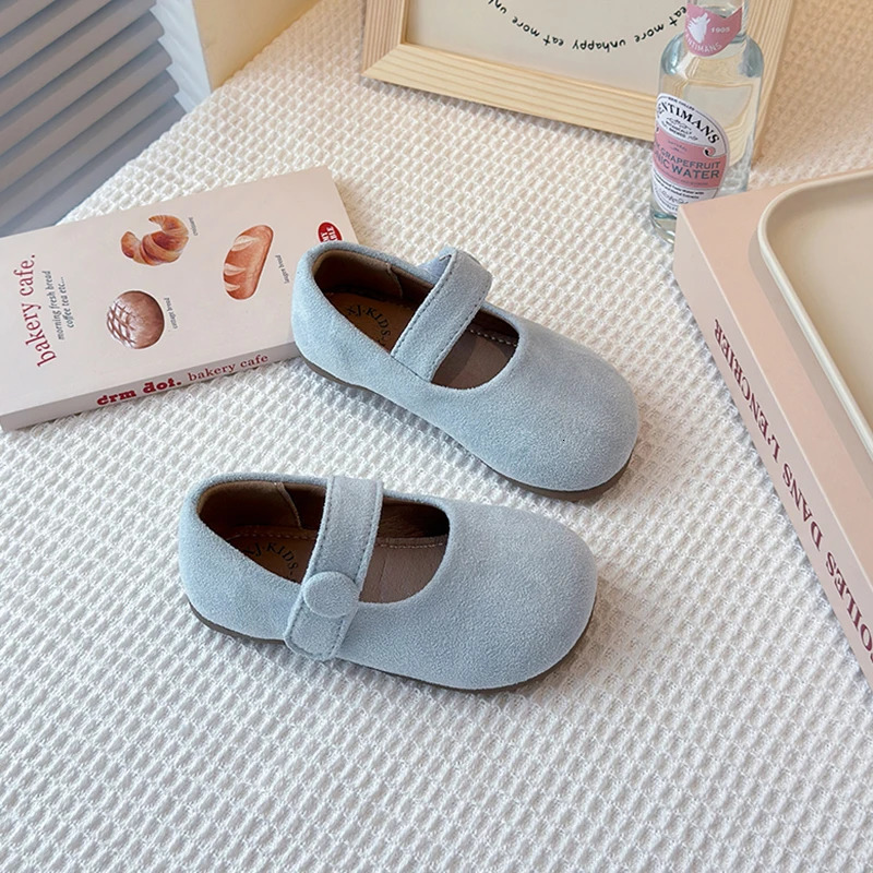 Suede Kids Ballet Flats Shoes Fashion Mary Jane Childrens Trend Winter Sweet Cute Dress Sneakers Mujer 251014