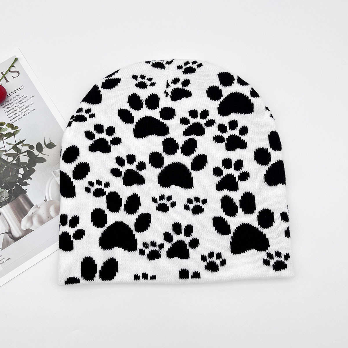 Claw Print Jacquard Knitted Hat Autumn Winter New Warm Hat Animal Knitted Hat 2025 Skin Hat H251020