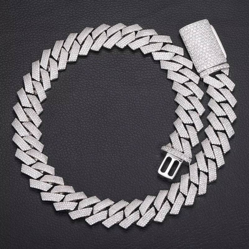 Womens Fashion 18K GoldPlated Cuban Chain InStock Zircon Copper Jewelry Elegant Gemstone Necklace