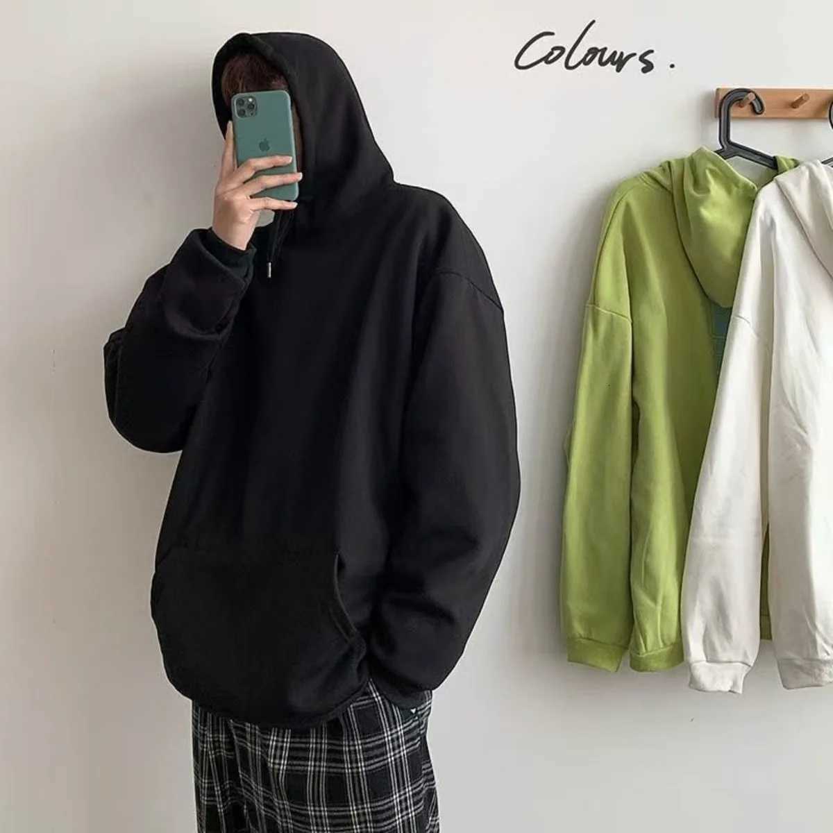 2025 Fashion Casual Hoodies Men Wholesale Plain White Pullover Hoodie Unisex Sweatshirt with Hood Popular Versatile Streetwear W251021