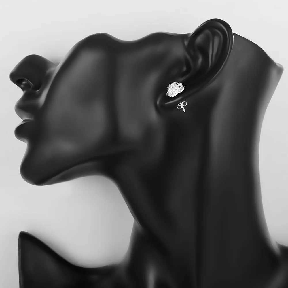 Luxcury Chic Feminine 925 Sterling Silver Floral Design Earring Set with a Touch of Class