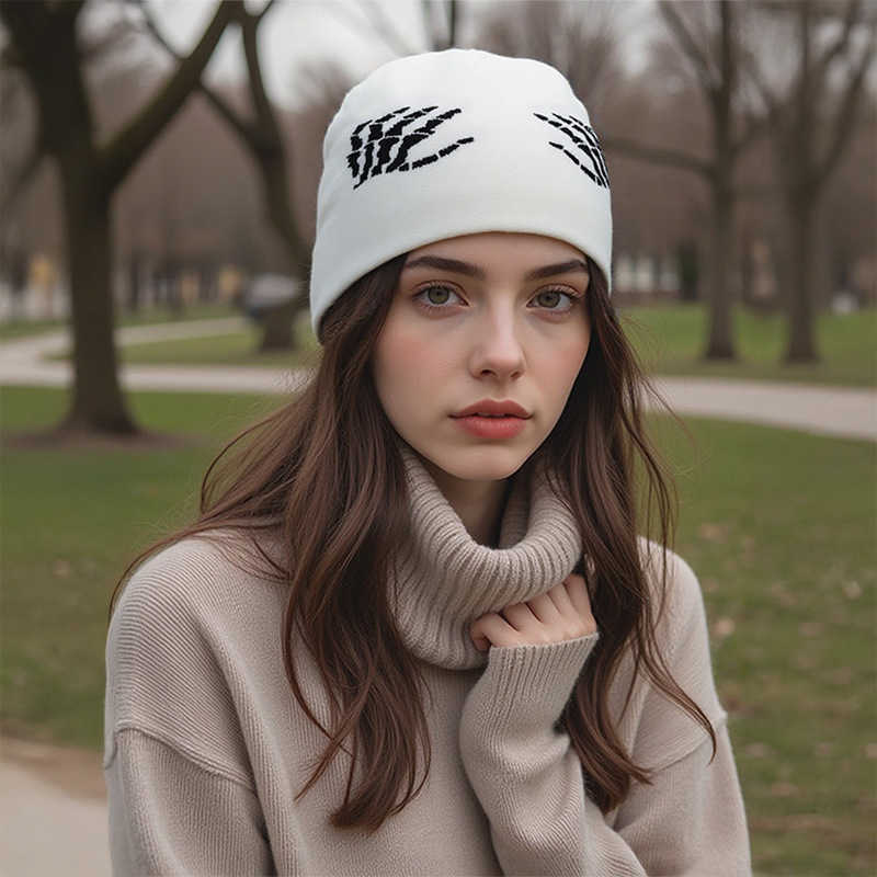 Men and Women Outdoor Personality Casual Street Cold Hat Hip Hop Trend Acrylic Jacquard Warm Knitted Hat H251020