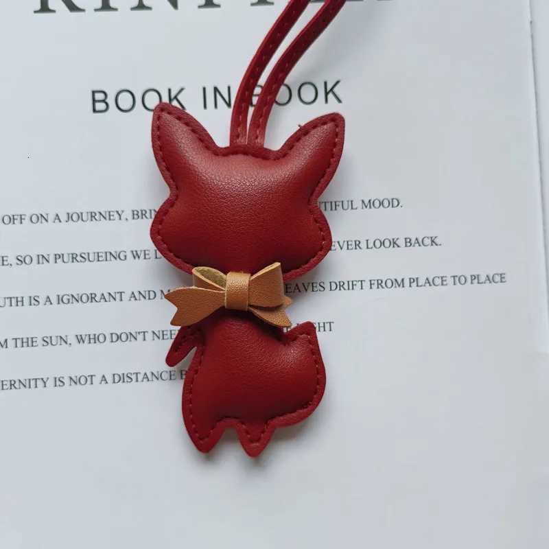 Mini Bear Keychain PU Leather Animals Keyring Hanging Ornament Backpack Handbag Charm Gift For Men Women Korean Bag Charms Y2k W251021