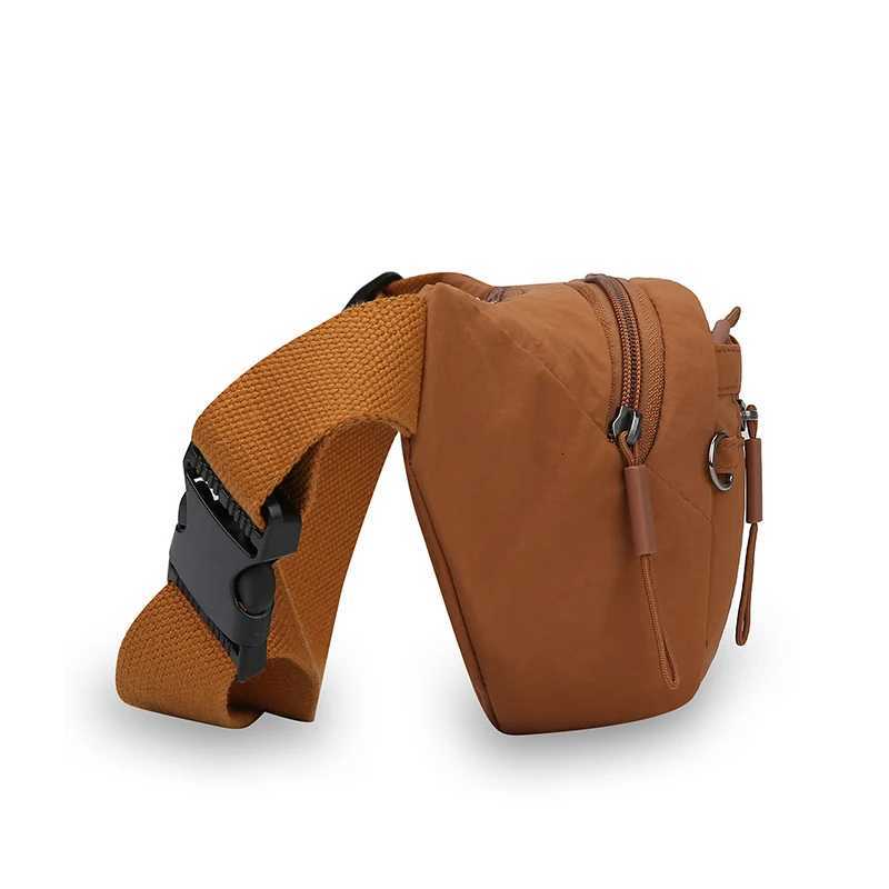 Womens Waterproof Nylon Convertible Waist Pack with Adjustable Strap Large Capacity Crossbody Chest Bag for Outdoor Activities Z251021