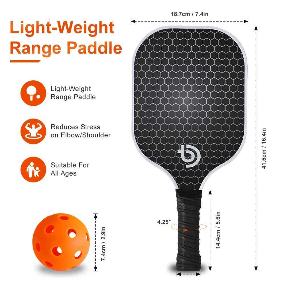 Pickleball Paddles USAPA Approved Graphite Pickleball Set Rackets Beach Tennis Sports Outdoor Pickleball Racquet Cricket Ball W251021