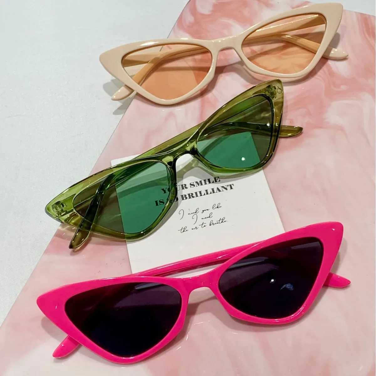 Small Frame Vintage Square Sunglasses Women Men Cat Eye Sun Glasses Eye Glasses Goggle Square Male Female Triangle Sunglasses J251114