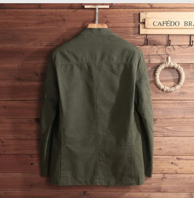 European Plus Size Mens Jacket Elegant Italian Style Gentleman Business Lapel Loose Casual Slim Fit Three Buttons Blazer 251021