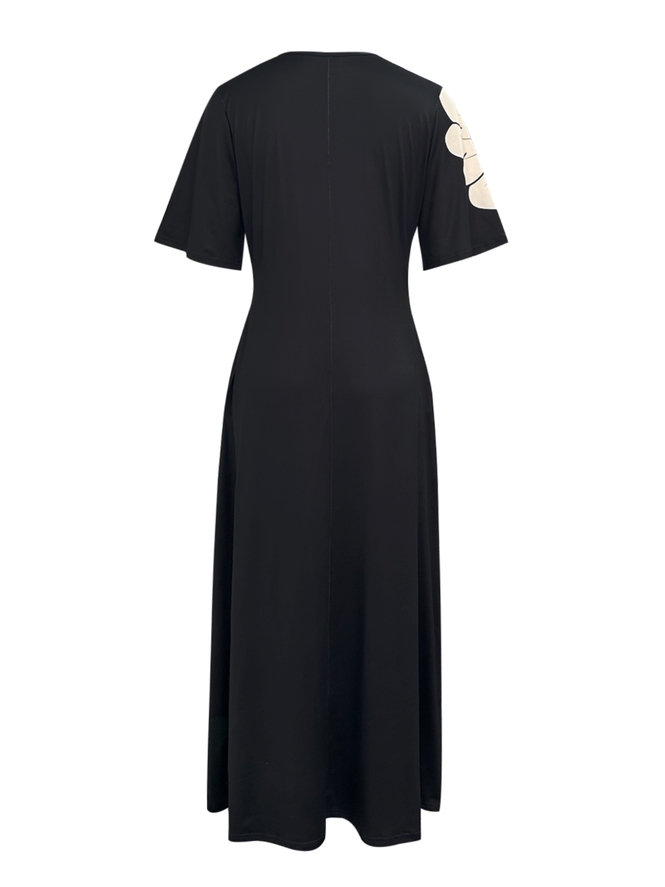 Women's Spring & Summer Elegant Floral Printed Versatile Dress with Pockets, Milk Silk Fashion Midi Dress-CF52596