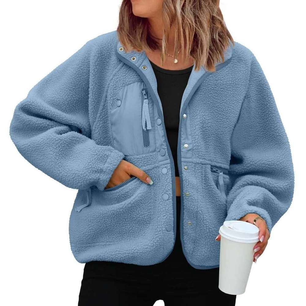 Women's Jackets Same Style Autumn Winter Women's Fleece Sports Casual Sweatshirt Jacket Top 9c42