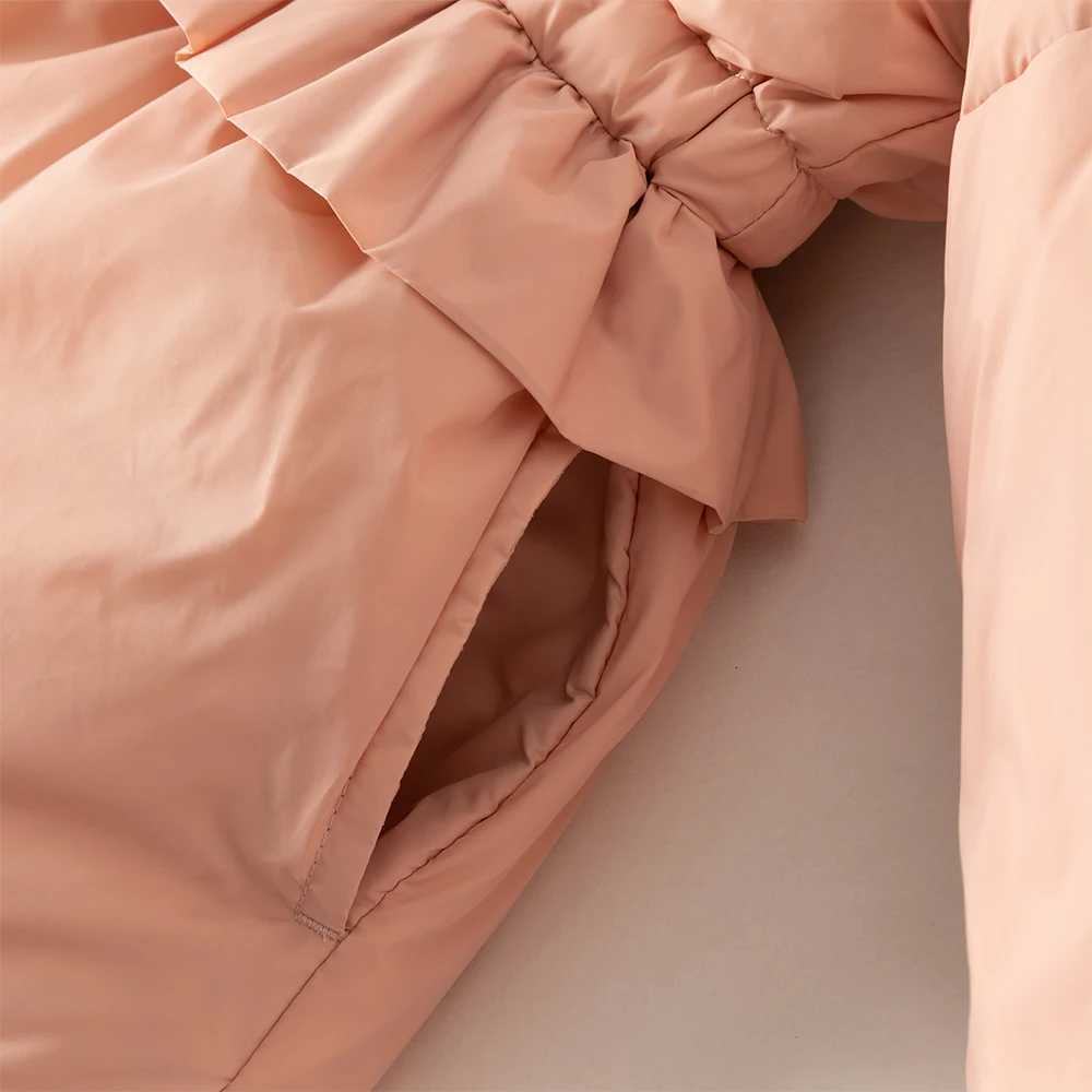 Dave Bella Girls Down Jacket Autumn Winter Children Plush Hooded Thick Overcoat Baby White Duck Down Top Kids Clothing DB4253766T251021