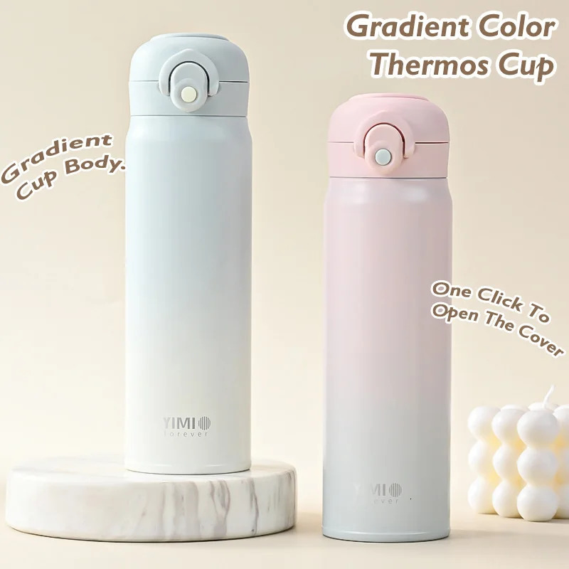 500ml Large Capacity Thickened 316 Stainless Steel Gradual Change Color Cup Vacuum Thermal Insulation Portable Tumbler Thermos 251020 W260226
