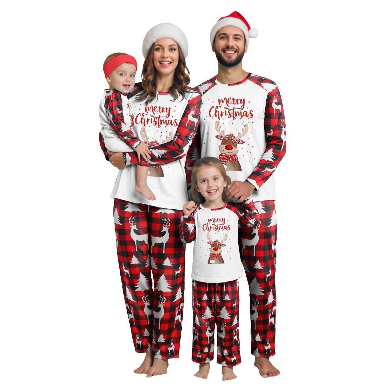 Christmas Pyjamas Family Set Pyjamas Christmas Partner Women Men Children New YearS Clothes ParentChild Matching Pajamas Set L251021NFPX