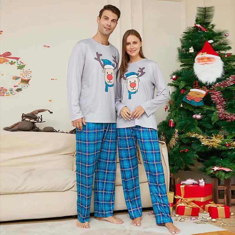 Xmas Gift Mom Daughter Dad Son Matching Pajamas Set Baby Romper Family Christmas Pjs Soft Cute Elk Print Sleepwear Holiday Look L2510216CDJ