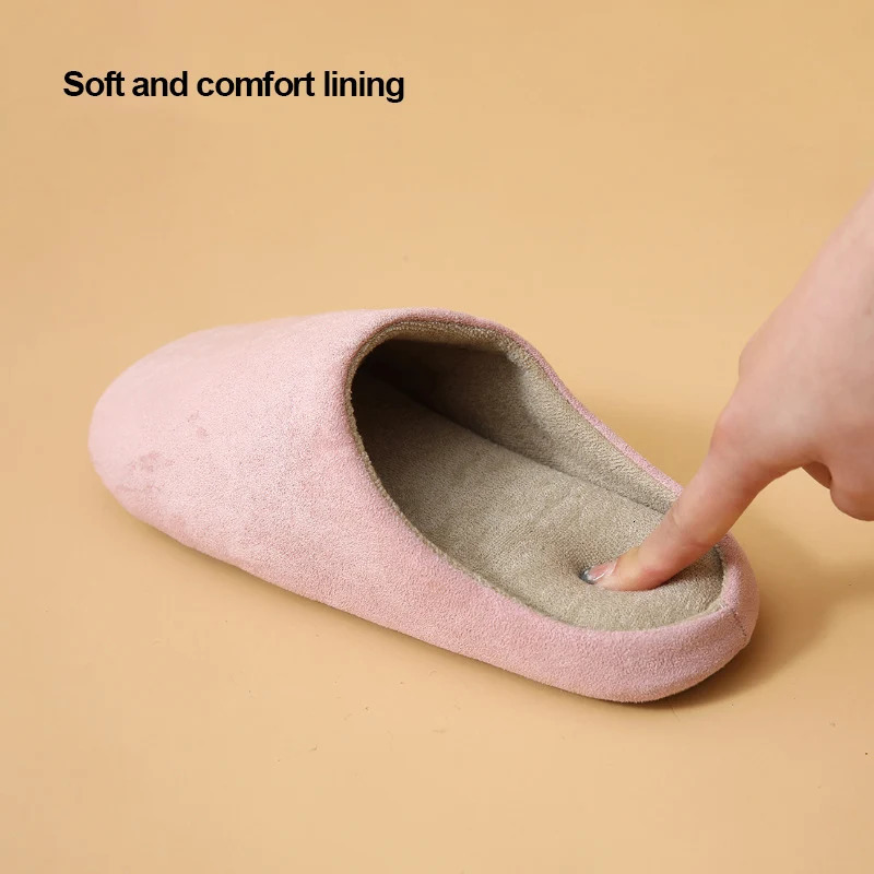 Unisex Japanese Style Mute Indoor Slippers Lightweight Super Soft Home Cotton Shoes Woman Autumn Winter Comfort House Slippers 251021