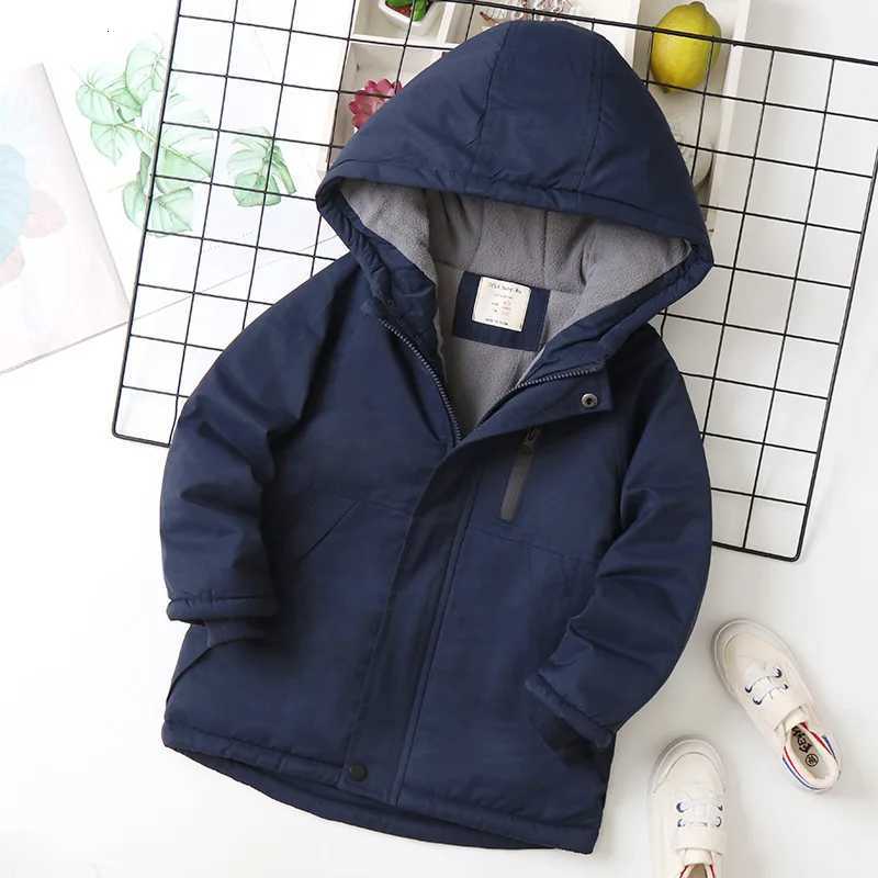 OLEKID Autumn Winter Children Jacket For Boys Hooded Plus Velvet Thicken Warm Teenage Boy Outerwear Coat 414 Year Kids ParkaT251021