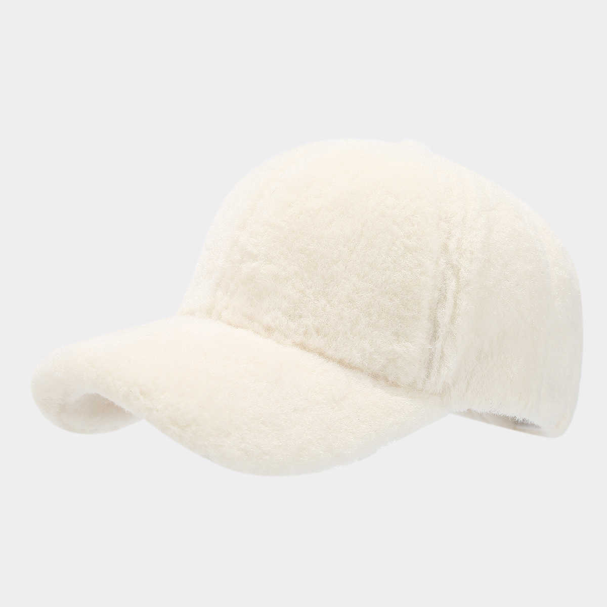 Winter Simple Solid Color Thickened Duckbill Cap Women Plush Coldproof Casual Baseball Cap Men Outdoor Sunshade Hat H251020 AKKB