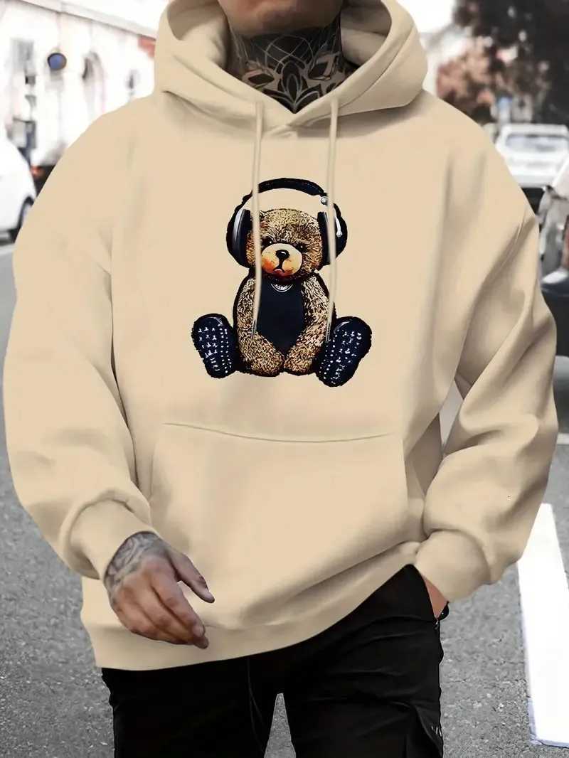 The new mens sweatshirt for Spring and Autumn 2025 is comfortable soft casual and fashionable featuring bear prints W251021