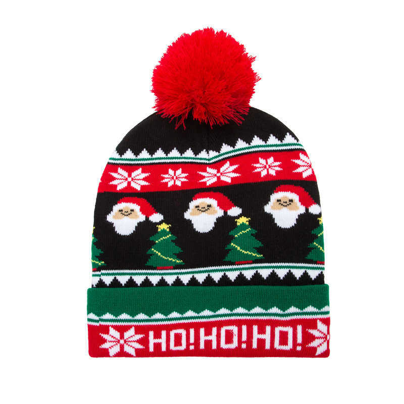 New Autumn Winter Hat Christmas Knitted Hat Fashionable Wool Hat Outdoor Warm Windproof Casual Versatile Trendy Hat H251020