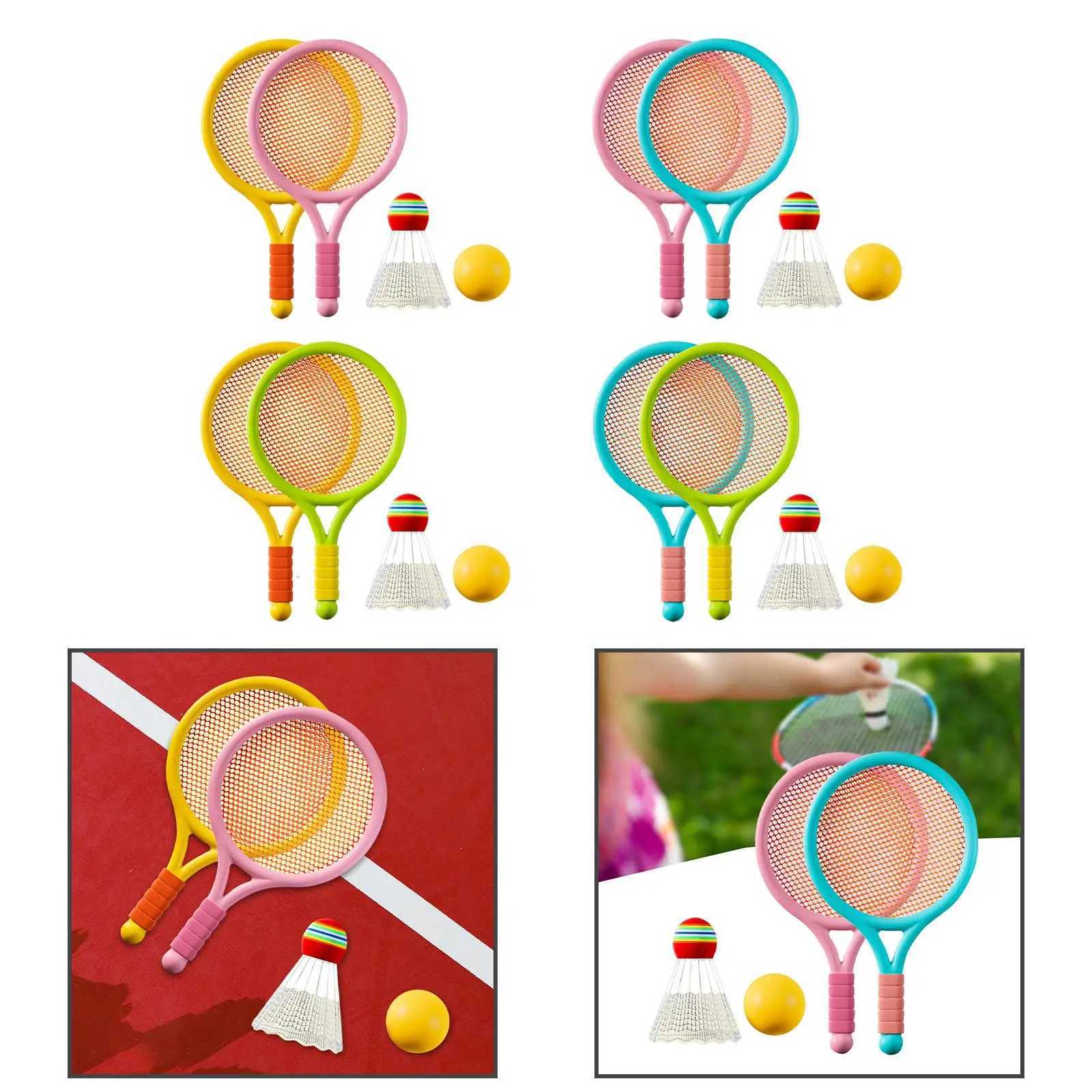 Children Badminton Tennis Set Sports Durable Tennis Racket for Kids for Play Beginner Players Beach Toys Indoor Outdoor Boys W251021